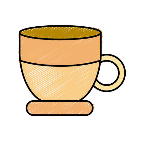 Coffee mug icon over white background. vector illustrationのイラスト素材