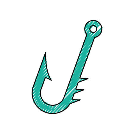 Fish hook symbolのイラスト素材