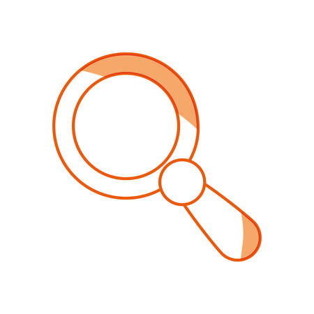 silhouette magnifying glass icon design, vector illustrationのイラスト素材