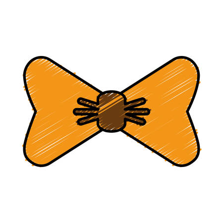 bow tie icon over white background. colorful design. vector illustrationのイラスト素材