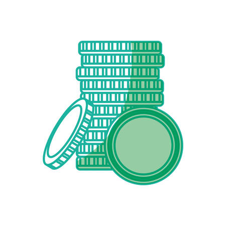 silhouette coins money save, vector illustration designのイラスト素材