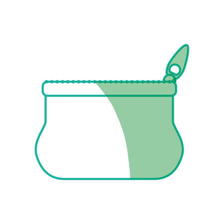 line cute purse with zipper to save cash money, vector illustrationのイラスト素材