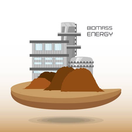 landscape related with biomass energy, vector illustrationのイラスト素材