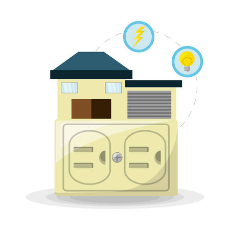 smart home use alternative energy, vector illustrationのイラスト素材