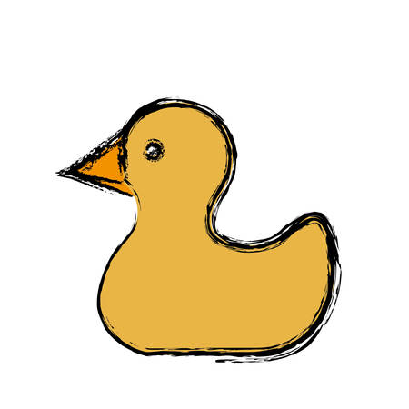 duck toy icon over white background. vector illustrationのイラスト素材