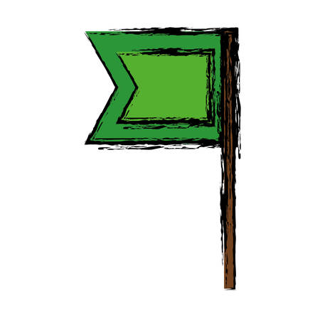 flag icon over white background. colorful design. vector illustrationのイラスト素材