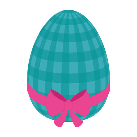 easter egg icon over white background. colorful design. vector illustrationのイラスト素材