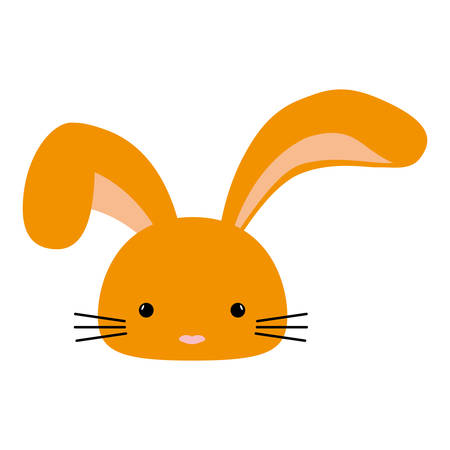 cute rabbit icon over white background. vector illustrationのイラスト素材