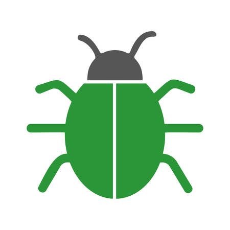 bug icon over white background. vector illustrationのイラスト素材