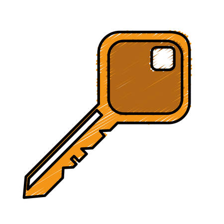 key icon over white background. vector illustrationのイラスト素材