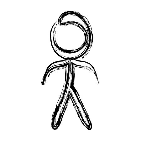 figure of man icon over white background. vector illustrationのイラスト素材