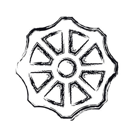 bike gear icon over white background. vector illustrationのイラスト素材