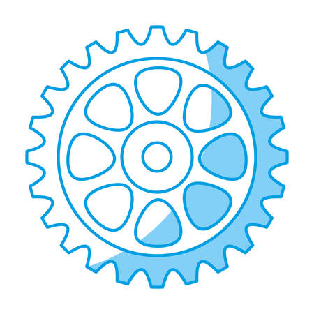 bike gear icon over white background. vector illustrationのイラスト素材
