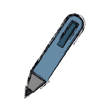 pen icon over white background. vector illustrationのイラスト素材