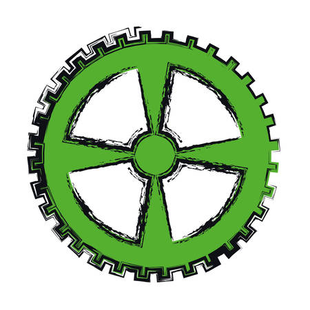 bike gear icon over white background. colorful design. vector illustrationのイラスト素材