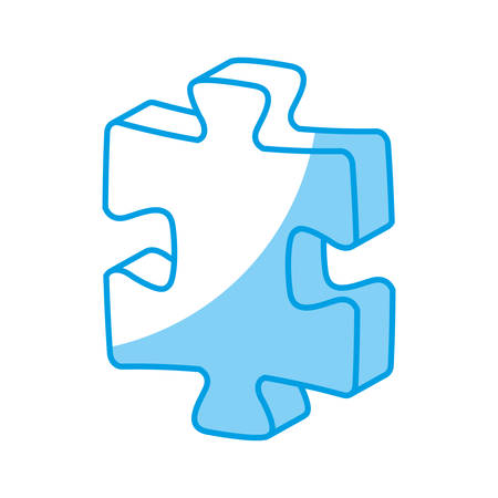 jigsaw puzzle icon over white background. vector illustrationのイラスト素材