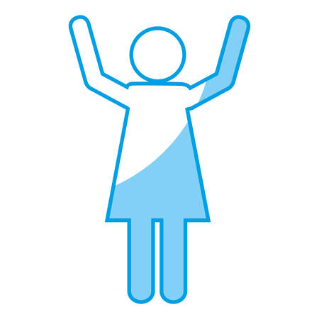 pictogram woman icon over white background. vector illustrationのイラスト素材