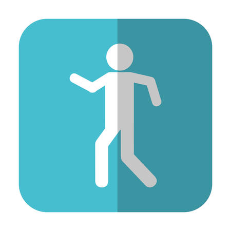 pictogram man icon over blue white background. vector illustrationのイラスト素材