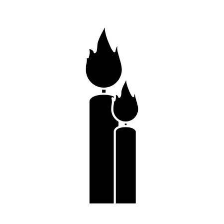 candles icon over white background. vector illustrationのイラスト素材