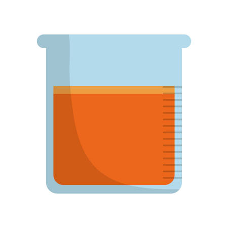 chemical flask icon over white background. colorful design. vector illustrationのイラスト素材