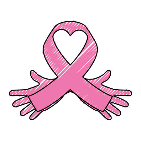 Ribbon cancer symbol icon vector illustration graphic designのイラスト素材