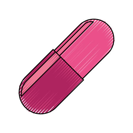 Pill medicine isolated icon vector illustration graphic designのイラスト素材