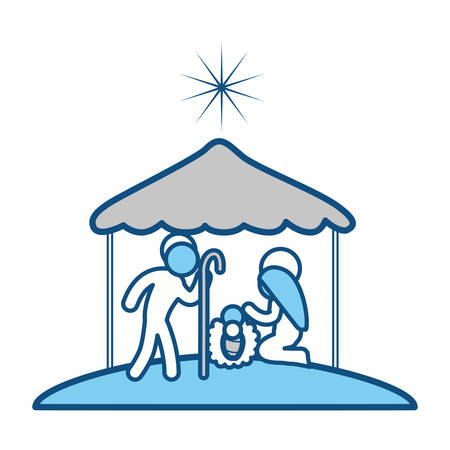 Christmas manger symbol icon vector illustration graphic designのイラスト素材