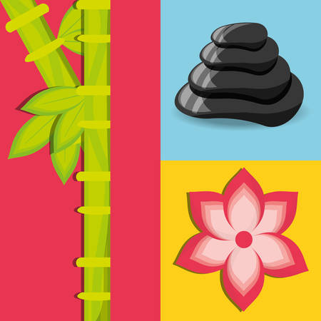 set herbal spa to care skin vector illustrationのイラスト素材