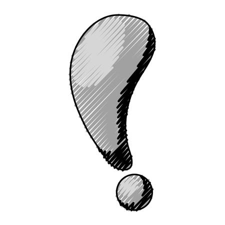exclamation symbol alert vector illustration graphic design iconのイラスト素材