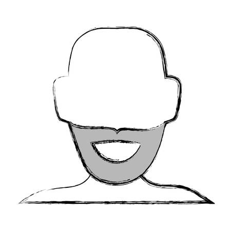 Man faceless avatar icon vector illustration graphic design.のイラスト素材