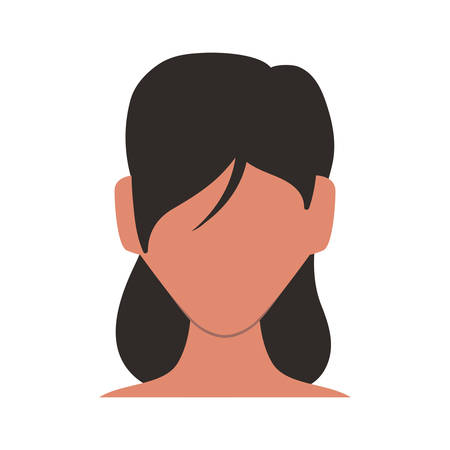 Woman faceless avatar icon vector illustration graphic designのイラスト素材