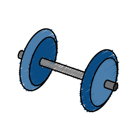 dumbbells icon over white background. vector illustrationのイラスト素材
