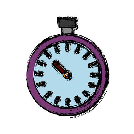 chronometer icon over white background. vector illustrationのイラスト素材