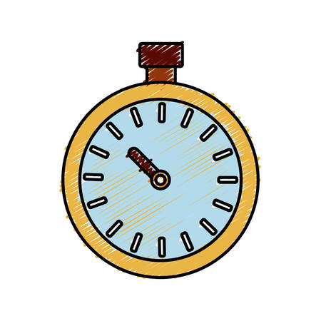 chronometer icon over white background. vector illustrationのイラスト素材