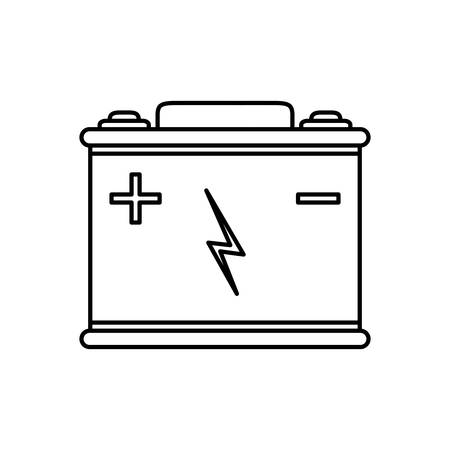 car battery icon over white background. vector illustrationのイラスト素材