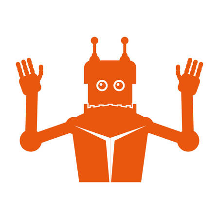 Robot funny toy icon vector illustration graphic designのイラスト素材