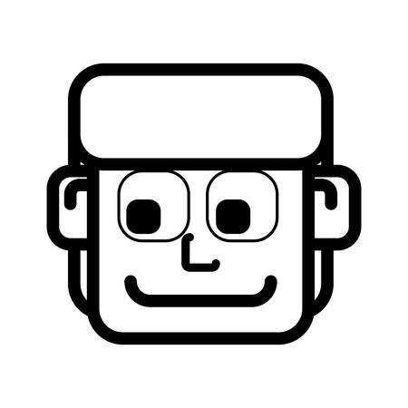 face men cartoon icon vector illustration graphic designのイラスト素材