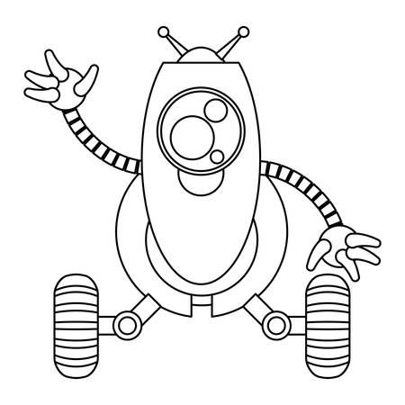 robot toy funny icon vector illustration graphic designのイラスト素材