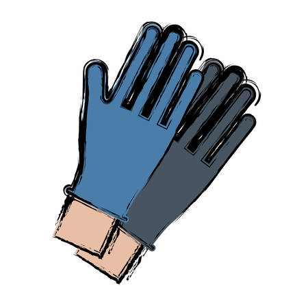 gloves accessory icon over white background vector illustrationのイラスト素材