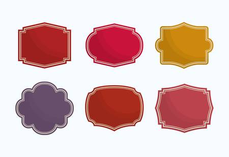 retro frames icon set over white background colorful design vector illustrationのイラスト素材
