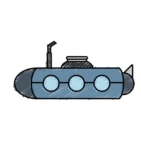 submarine icon over white background vector illustrationのイラスト素材