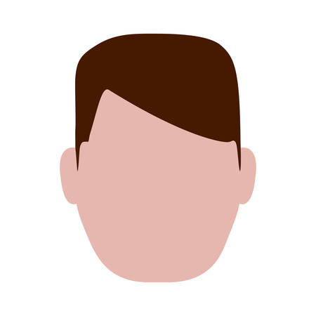 man face icon over white background colorful design vector illustrationのイラスト素材