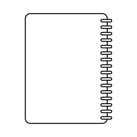 notebook icon over white background vector illustrationのイラスト素材