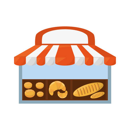 bakery bread shop vector illustration graphic design iconのイラスト素材