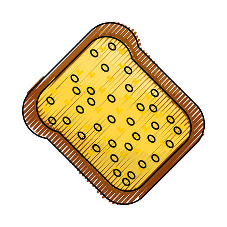 Toasted bread loaf vector illustration graphic design icon.のイラスト素材