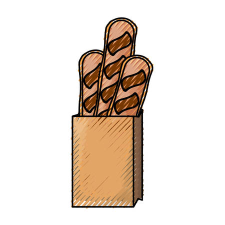 Bread loaf box vector illustration graphic design icon.のイラスト素材