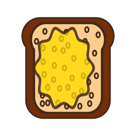 Toasted bread butter vector illustration graphic design icon.のイラスト素材