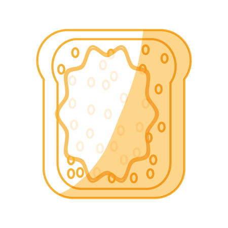 Toasted bread butter vector illustration graphic design icon.のイラスト素材