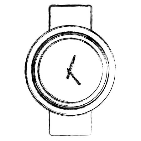 Watch icon over white background vector illustrationのイラスト素材