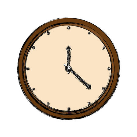 clock icon over white background vector illustrationのイラスト素材